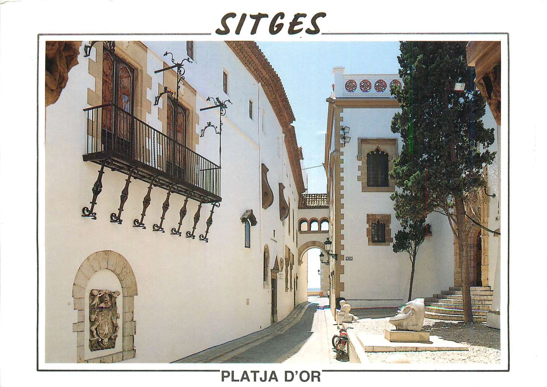CPM Sitges (Barcelona) Le paisible coin des Musees