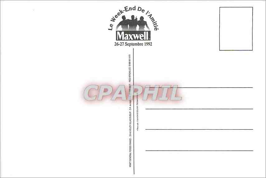 CPM Le Week end de l'Amitie Maxwell Cafe — Rückseite