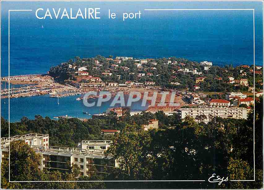 CPM La Cote d'Azur Varoise Cavalaire sur Mer (Var) Vue generale sur la plage le port et le cap caval