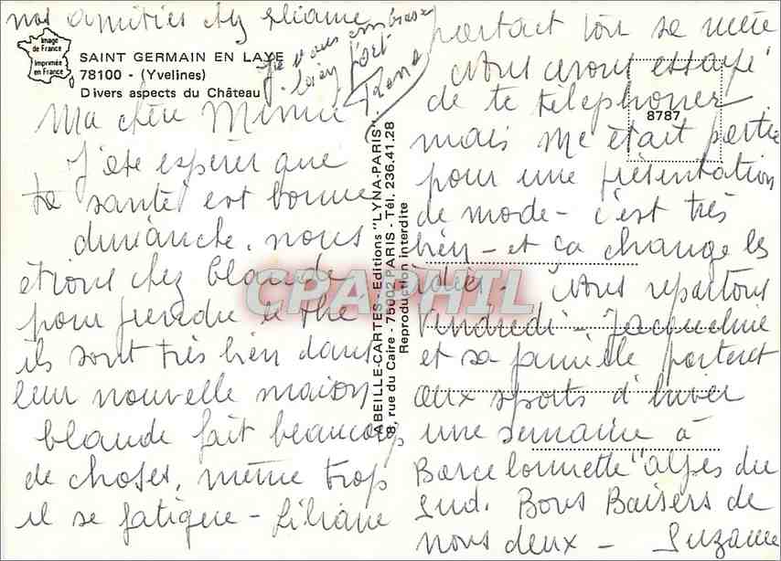 CPM Saint Germain en Laye (Yvelines) Divers aspects du chateau — Verso