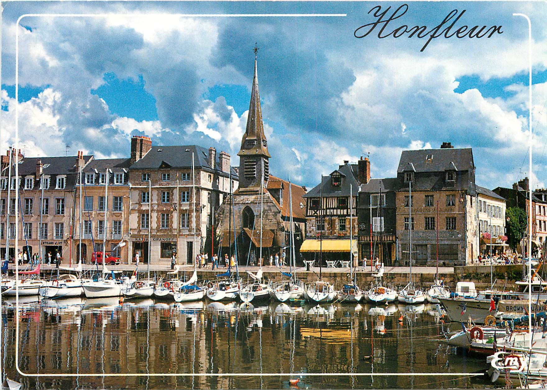 Honfleur — Le vieux bassin et l'église Saint-Étienne — Éditions Normandes de Goubey