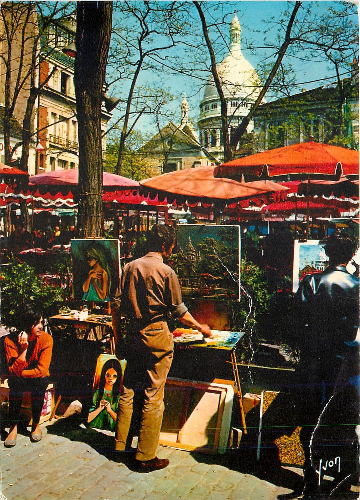 CPM Paris Les Peintres de la Place du Tertre