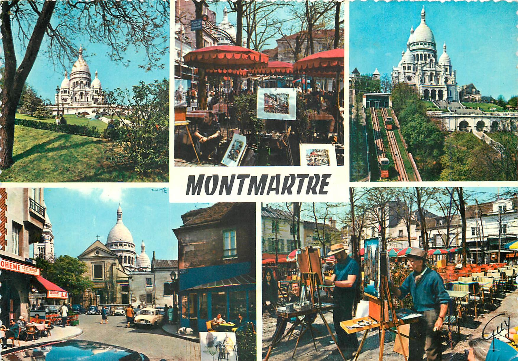 CPM Paris et ses merveille Les jardins de la Basilique Place du Tertre