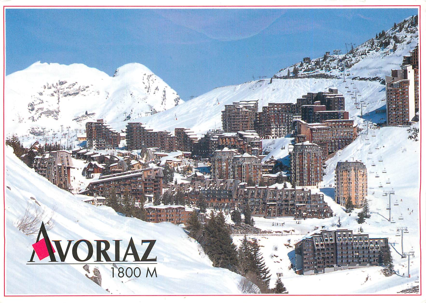 Avoriaz 1800 M — vue panoramique hivernale — Éditions Cella Bron