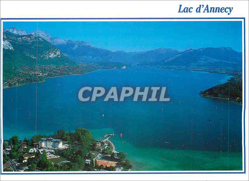 Lac d'Annecy — vue aérienne — Éditions Rossat-Mignod, n° 1404