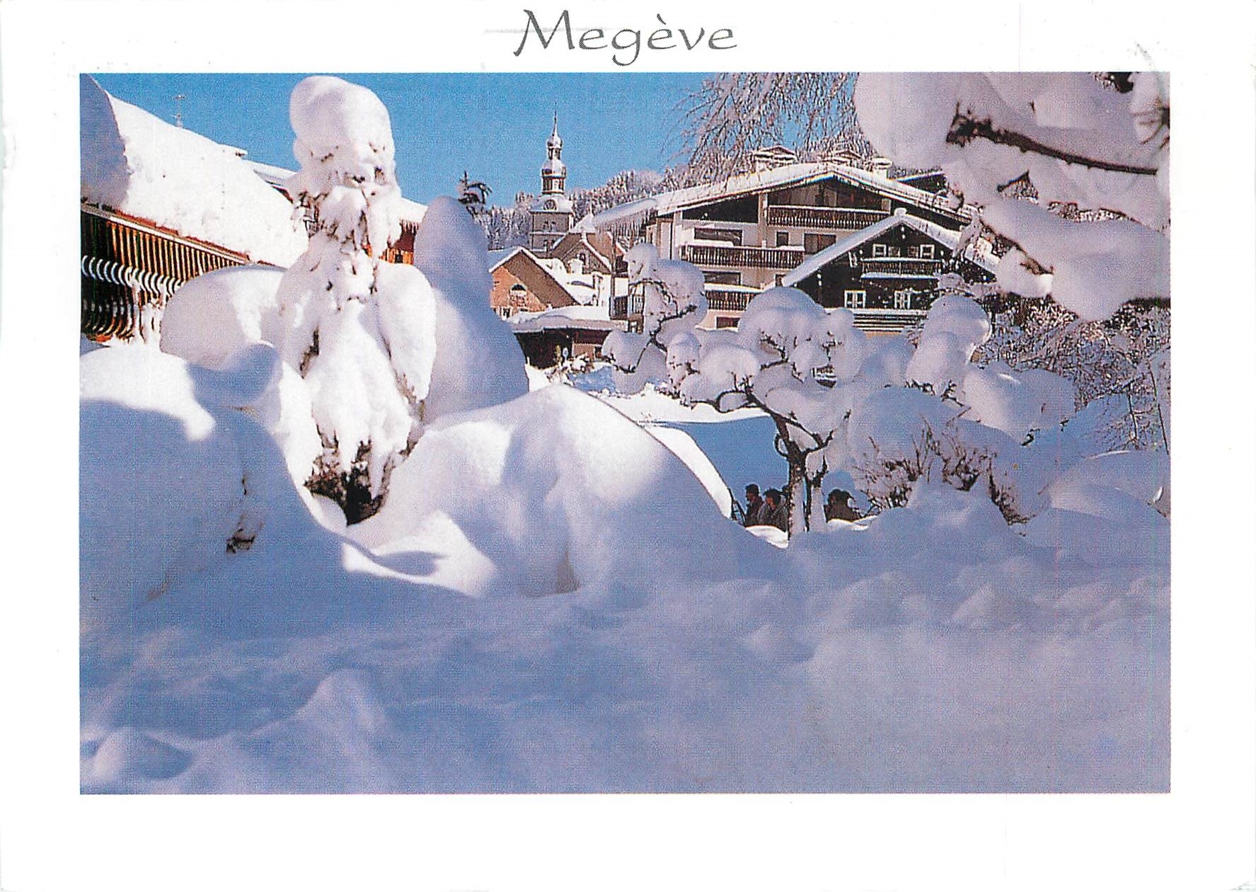 CPM Megeve alt 113 2350 m Haute Savoie France ballade dans Megeve l'ensoleillee