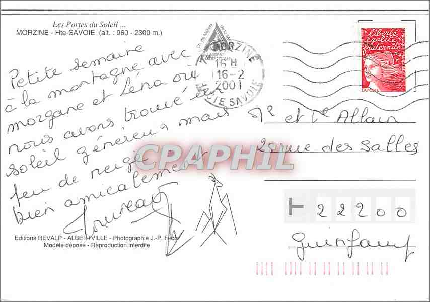 Morzine — vue hivernale — Editions REVALP — Rückseite