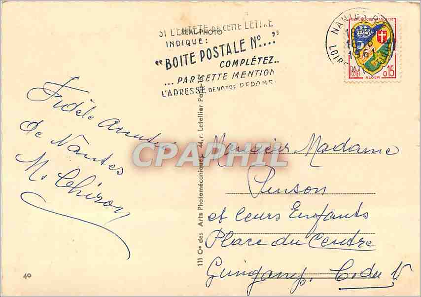 CPM Nantes (Loire Atlantique) Belfroi de l'Eglise st Croix ( XVIe) — Rückseite