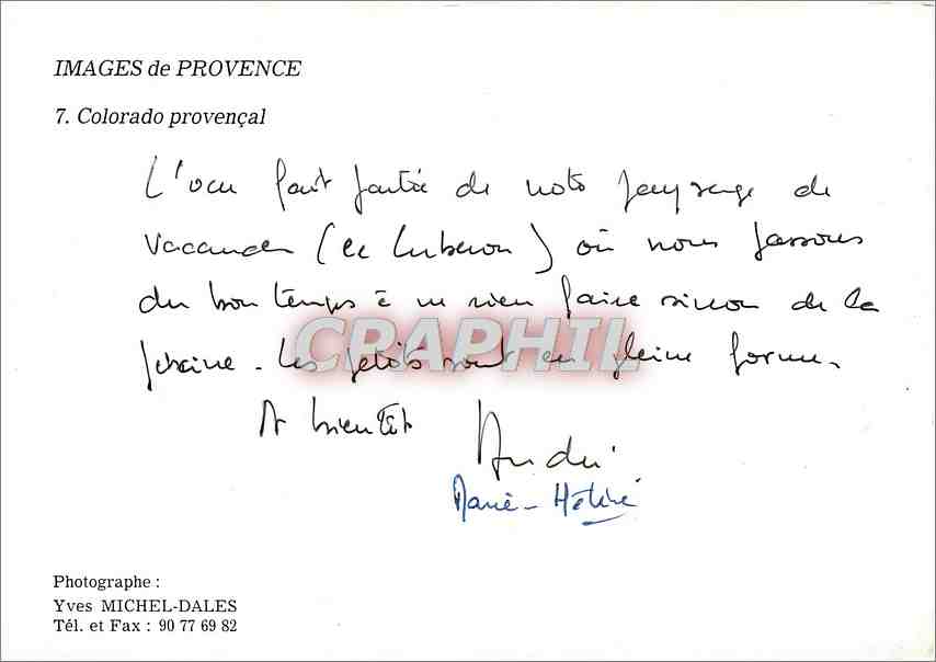 Ansicht der roten Klippen von Michel-Dalès — Provençal Colorado — Yves Michel-Dalès — Rückseite