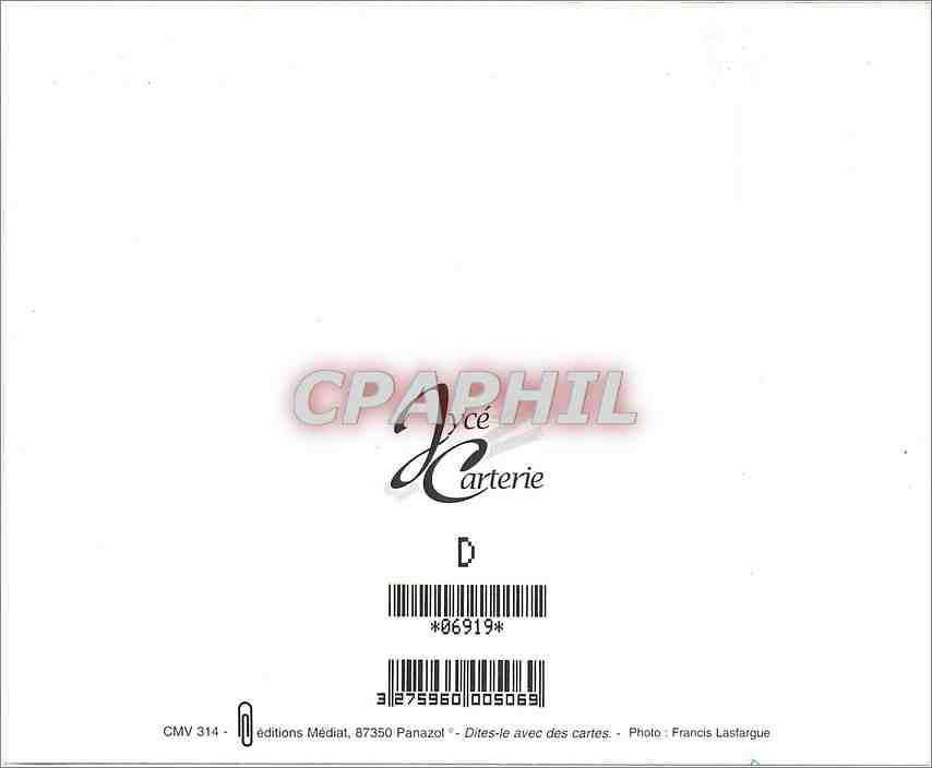 CPM Bonne annee — Verso