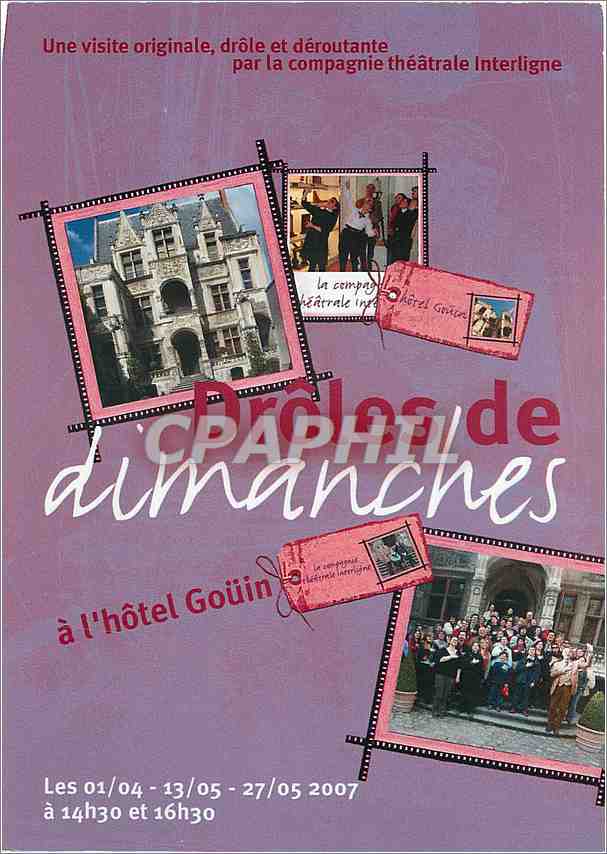 CPM Droles de dimanches Hotel Gouin Tours