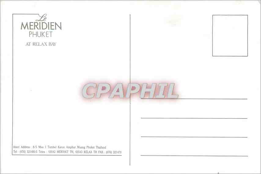 CPM Meridien Phuket at Relax Bay Planche a voile — Rückseite