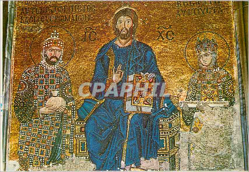 CPM Istanbul ve Saheserleri Turkiey Hagia sophia Museum Mosaik Constntin IX Jesus und Zoe