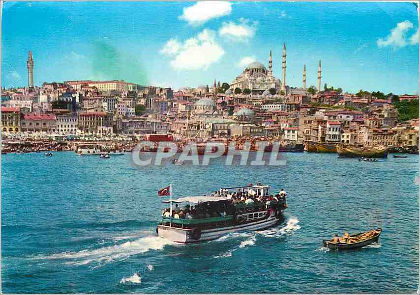 CPM Istanbul ve Guzellikleri La Corne d'or et la Mosquee de Soliman le Magnifique