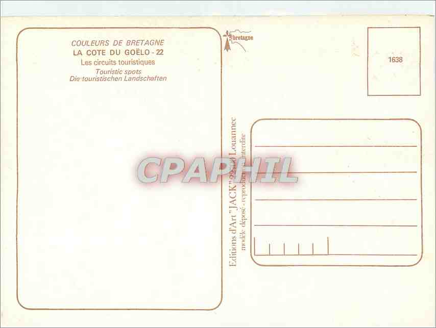 CPM La Cote du Goelo les Circuit touristiques — Rückseite