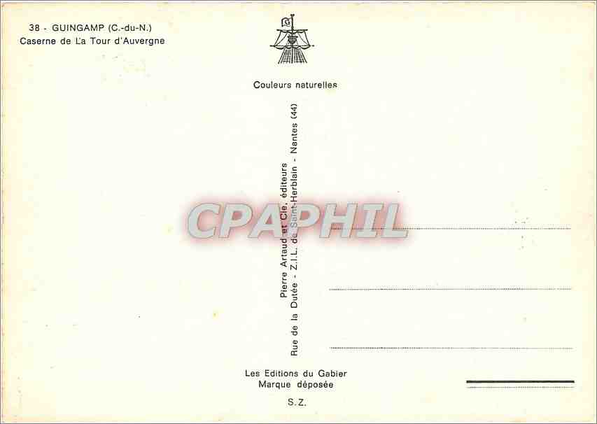 CPM Guigamp Caserne de la Tour d'Auvergne — Back