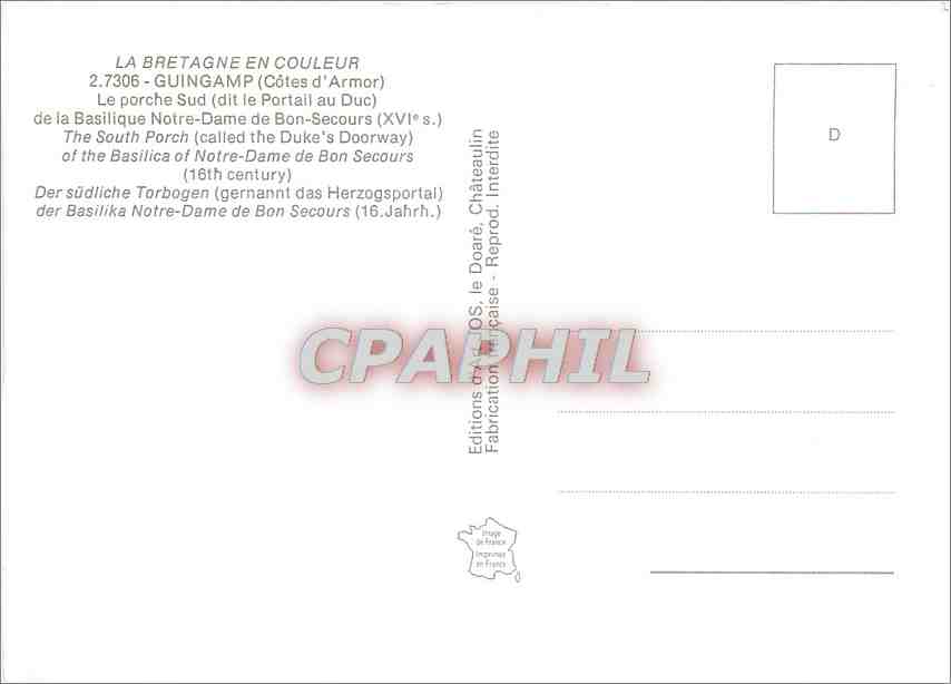 CPM Guigamp (C du N) le porche sud — Rückseite