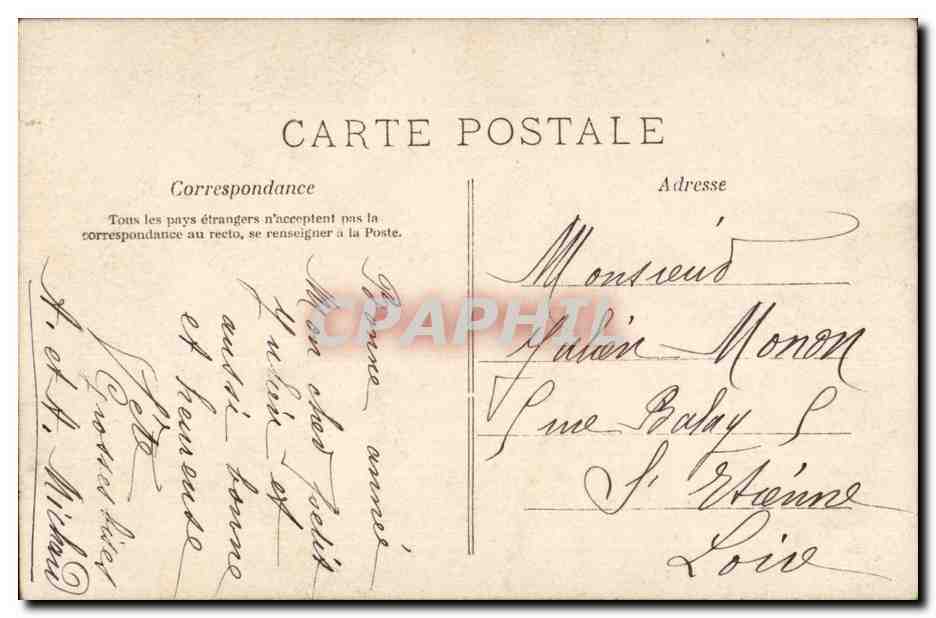 Fille en bonnet de dentelle avec bouquet de fleurs — Que vos vœux s'accomplissent — AN 77 — Verso