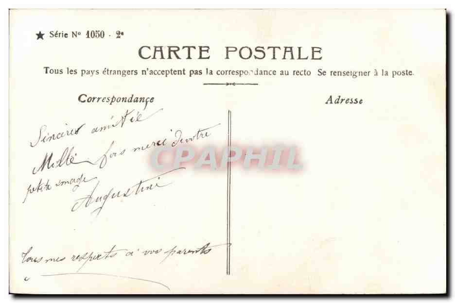 Jeune femme en robe de mariée priant — Liebert Phot. — Série N° 4050 — Reverso