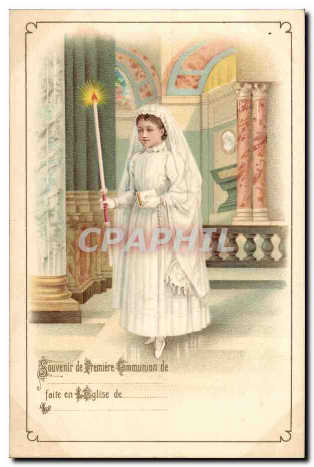 CPA Fantaisie Enfant Souvenir de premiere communion