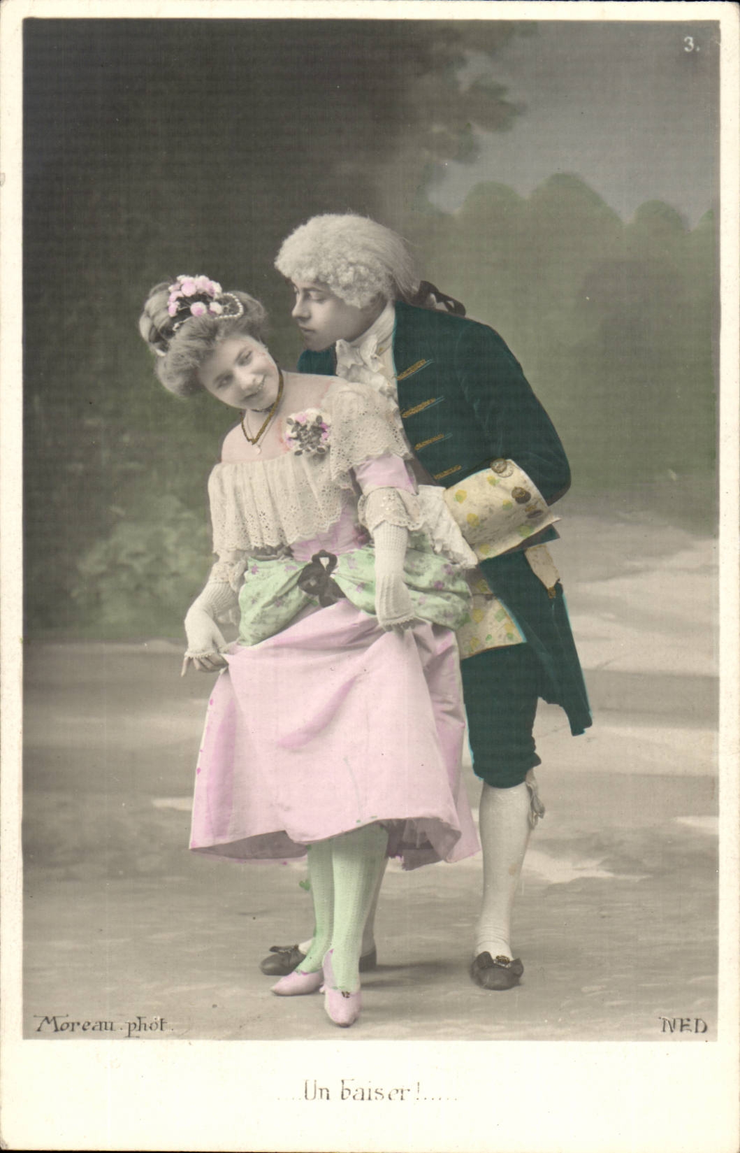 Ein Kuss! — Theater Szene — Moreau fot. Nr. 3