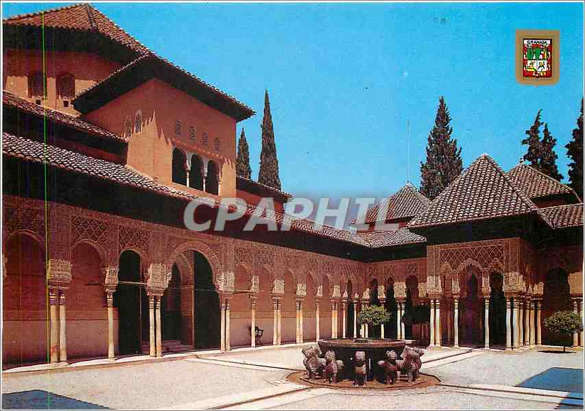 CPM Granada Alhambra Cour des Lions