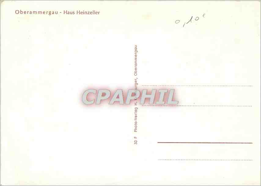 CPM Oberammergau Haus Heizeller — Rückseite