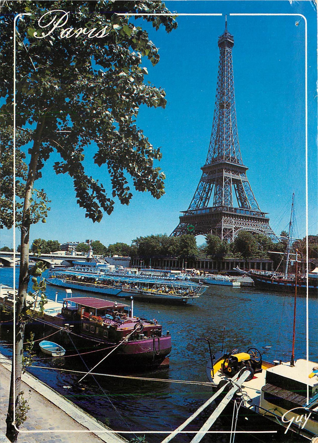 CPM Paris et ses merveilles la seine et la tour Eiffel (1887 1889)
