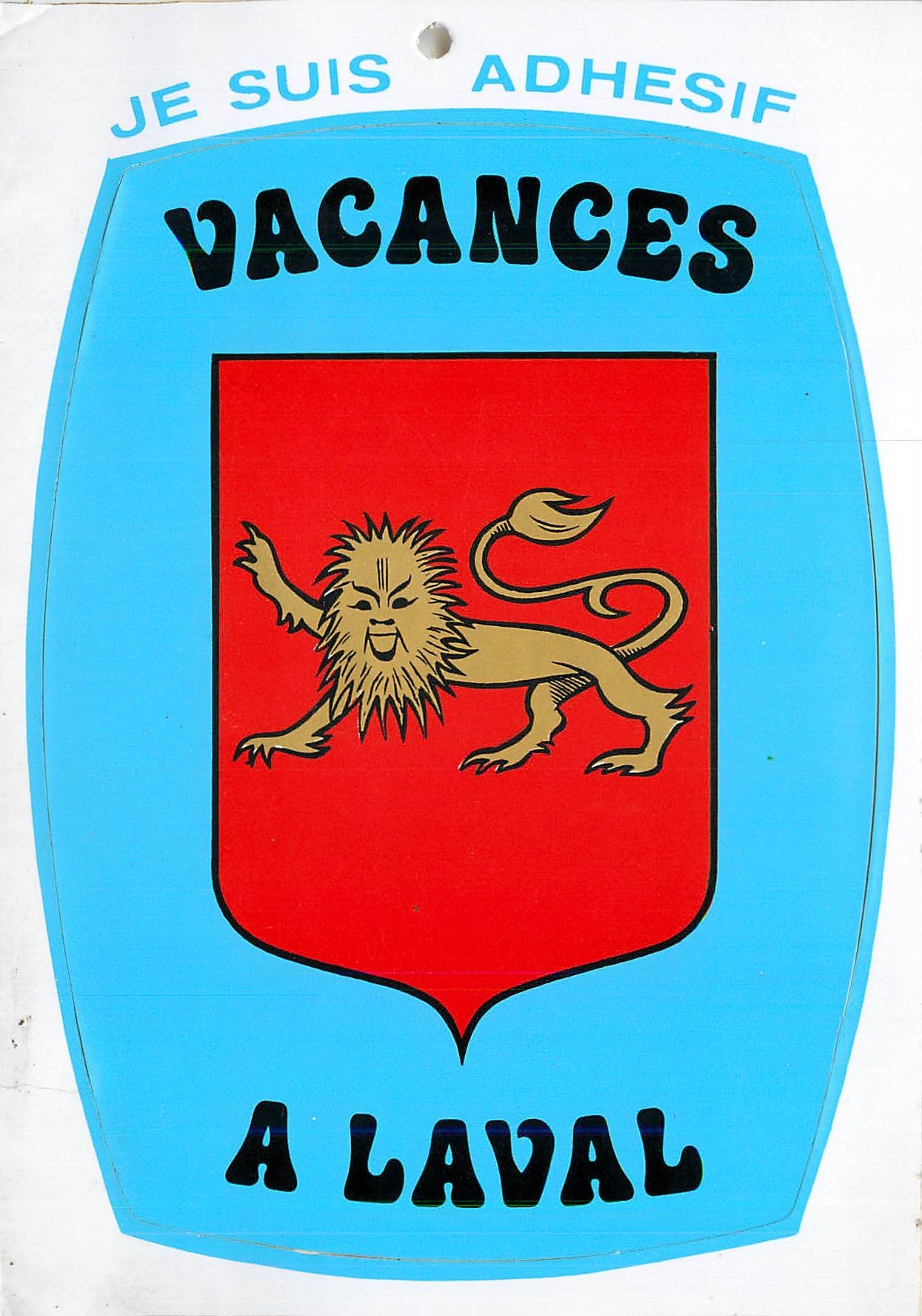 CPM  Je suis Adhesif Vacances a Laval Lion