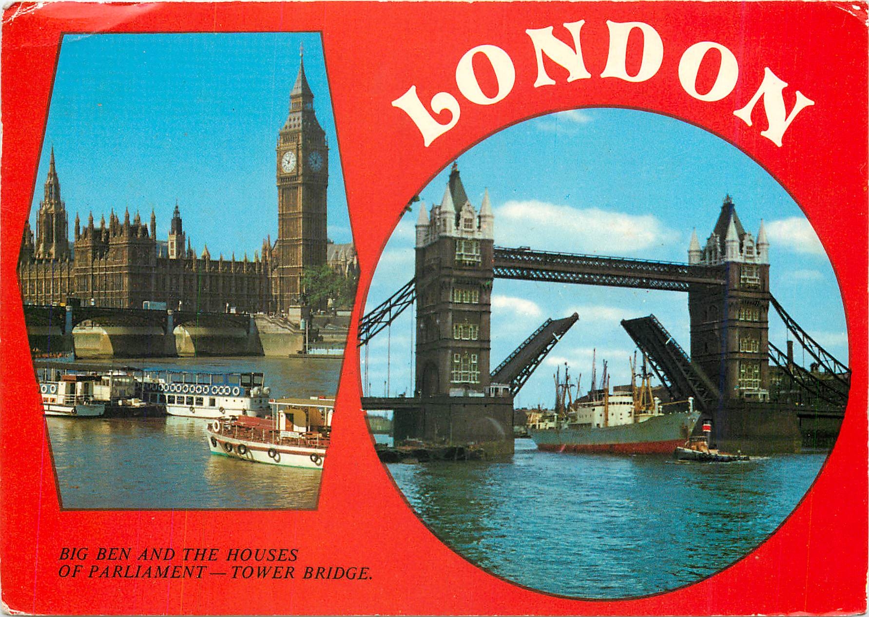 CPM London Big Ben and the Houses of Parliament Tower Bridge