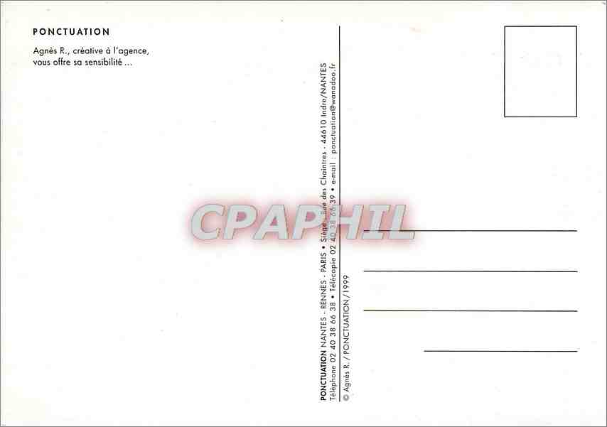 CPM Ponctuation Agnes R creative a l'agence vous offre sa sensibilite — Rückseite