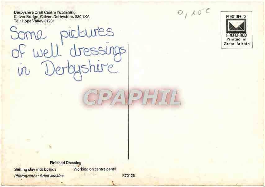 CPM Derbyshire Craff Centre Publishing Calver Bridge Calver Derbyshire — Rückseite