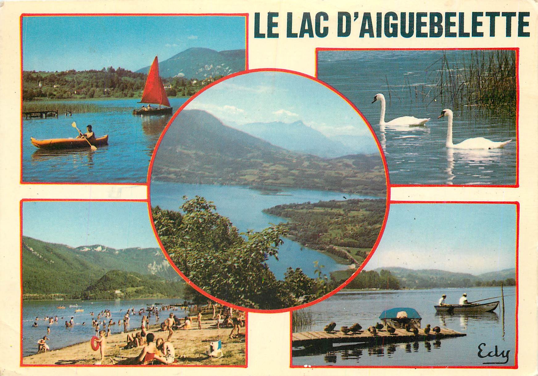 CPM Le Lac d'Aiguebelette (Savoie) Au pied de la montagne de l'Epine le lac Offre
