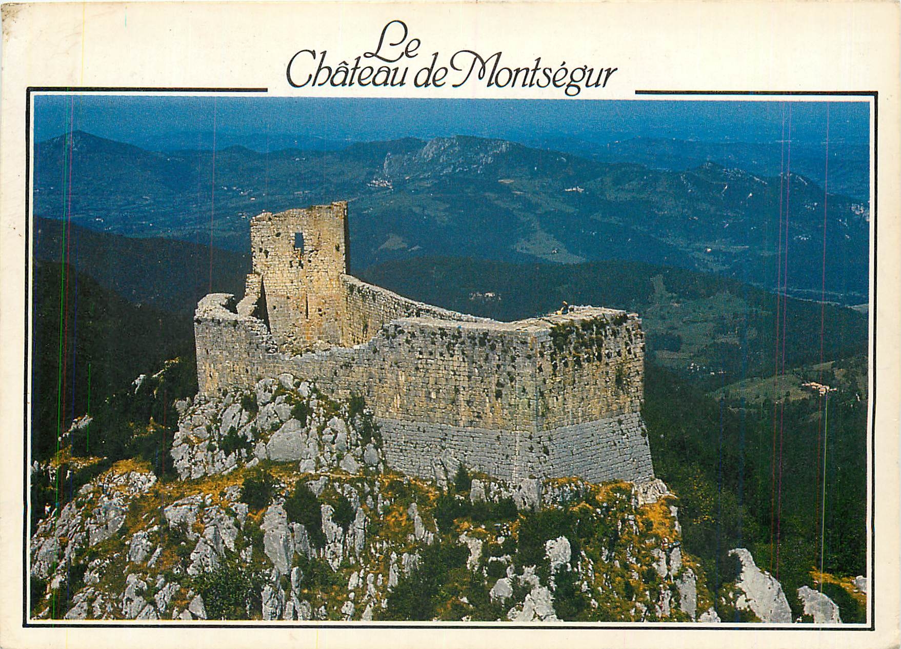 CPM Chateaux Cathares Montsegur Vue aerienne