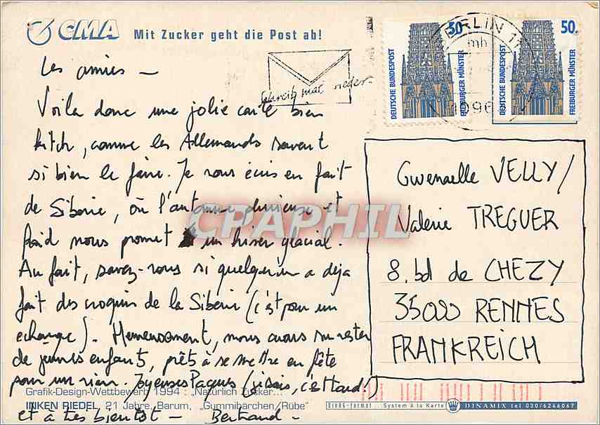 CPM Mit Zucher geth due Post ah — Verso