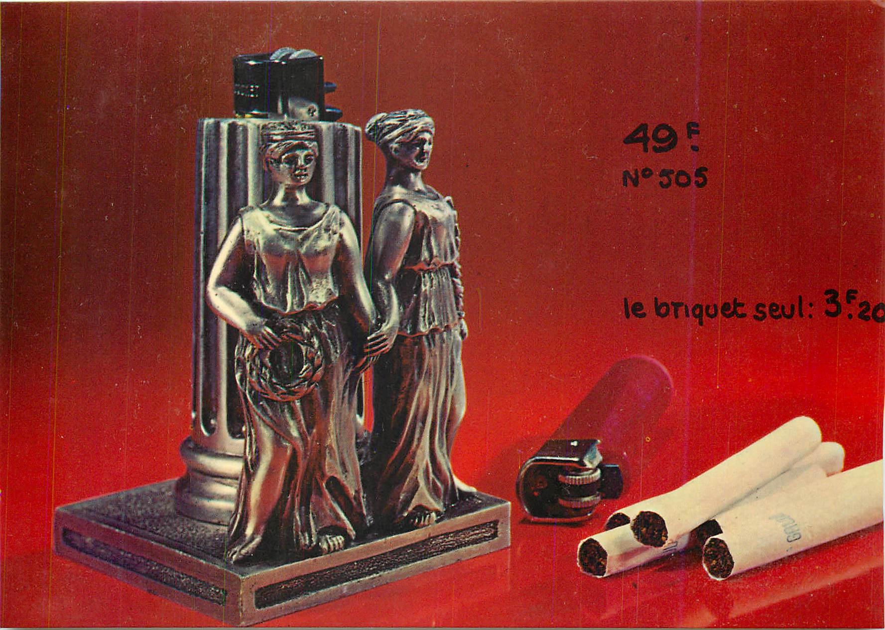 CPM Un Porte Briquet metal argente avec son briquet Stick interchangeable La Manufacture Pilote Berc