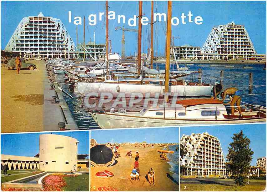 CPM La Grande Motte (Herault) Le point Zero et ses jardins fleuris
