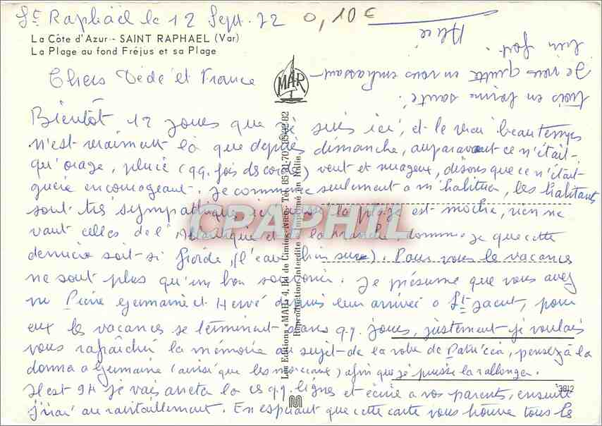 Saint-Raphaël — La Plage et la Côte d'Azur — MAR — Reverso
