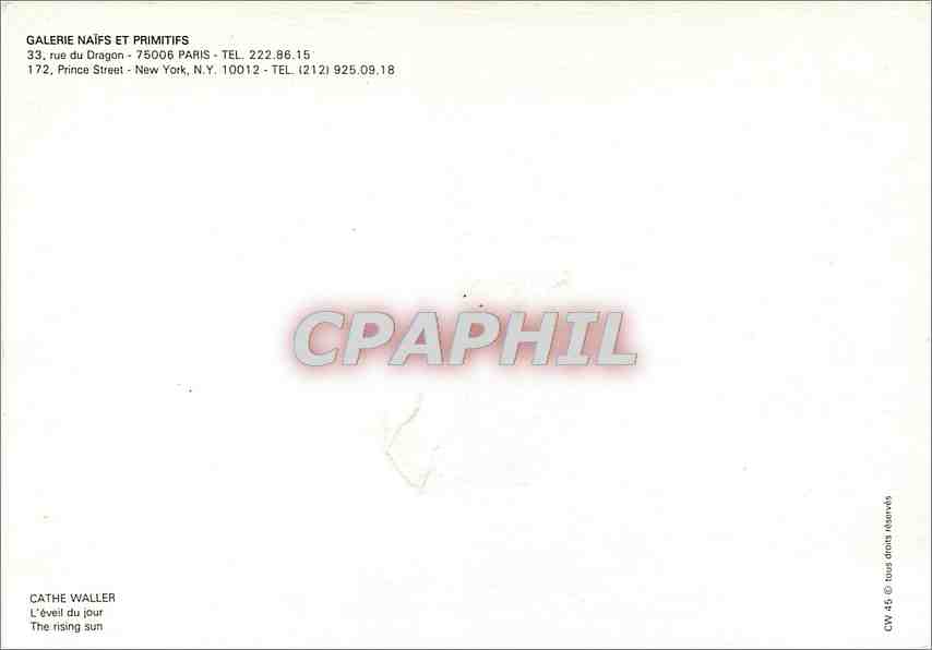CPM Galerie Naifs et Primitifs rue du Dragon — Rückseite