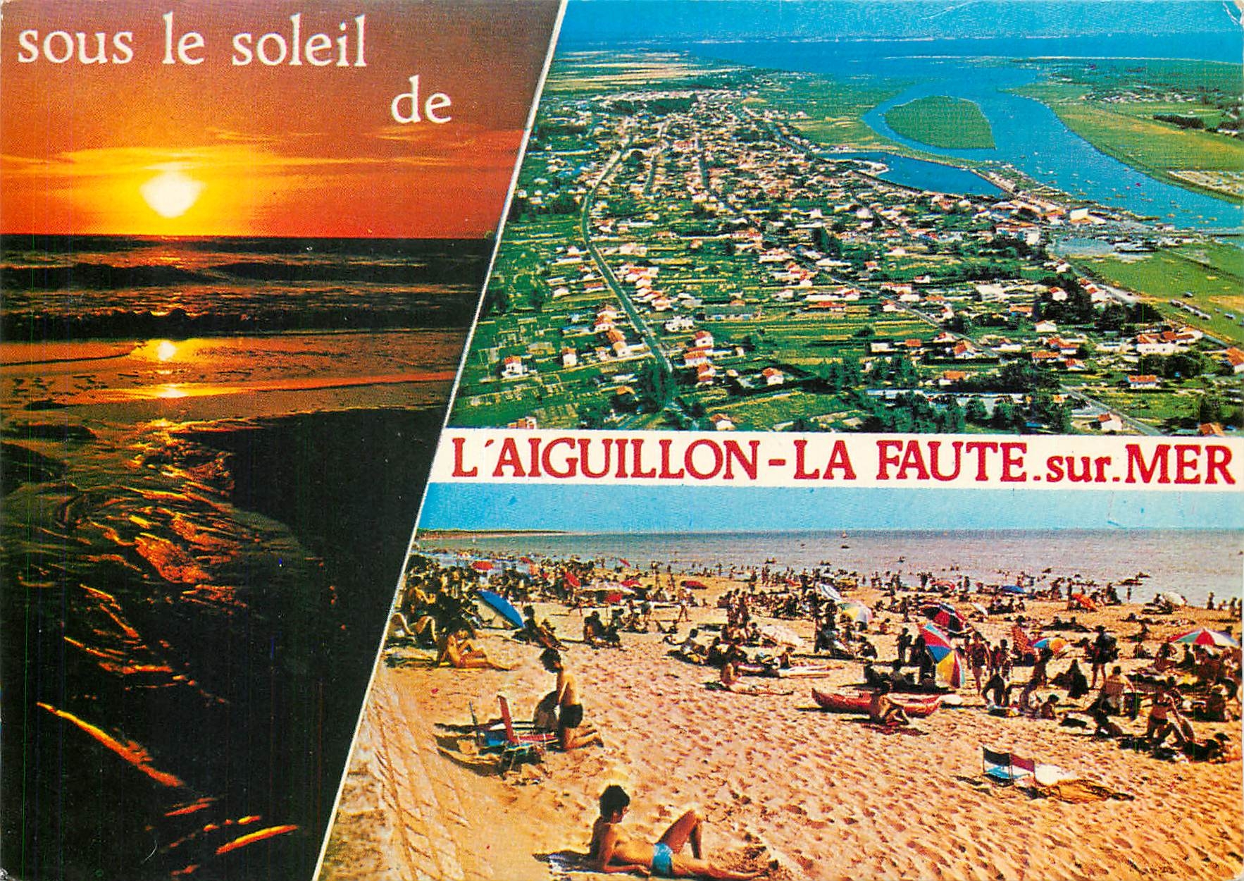 CPM L'Aiguillon la Faute sur Mer (Vendee) situee sur la rive gauche du Lay
