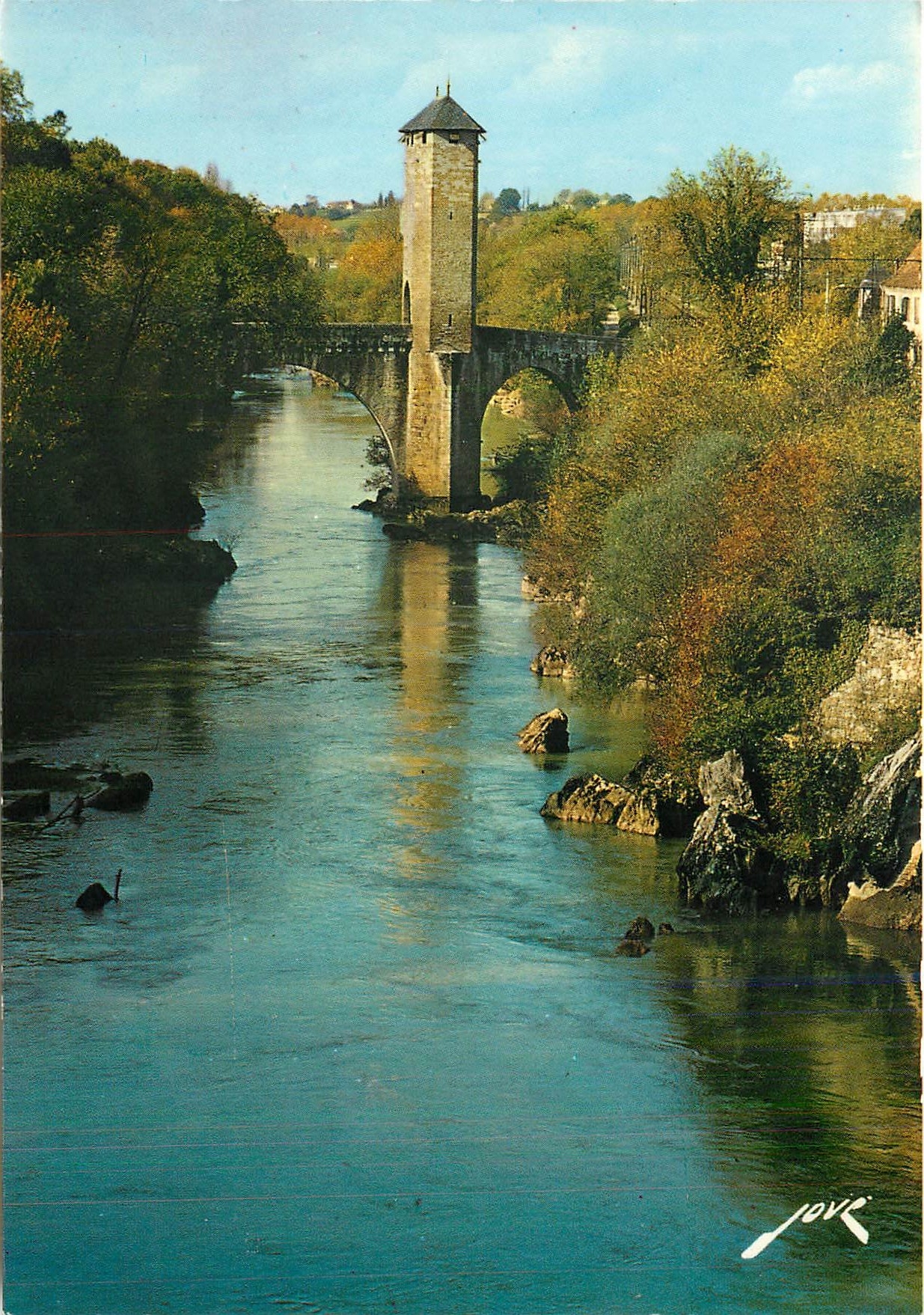 Le vieux pont (XIIe s.) sur le Gave du Pau — Orthez (64) — Editions d'Art Pyrénées