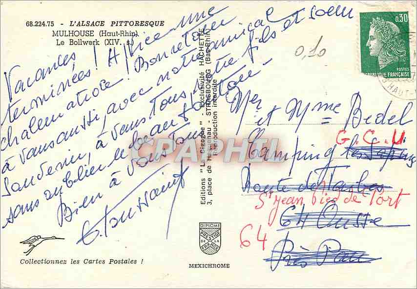 CPM Mulhouse (Haut Rhin) Le Bollwerk (XIVe s) — Rückseite