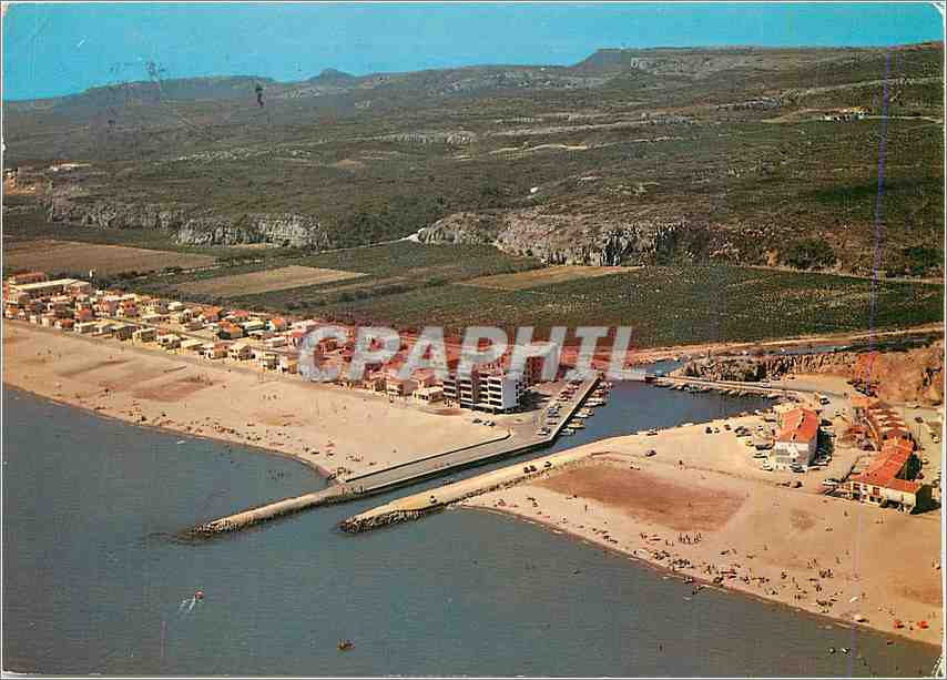 CPM Narbonne (Aude) Plage et Saint Pierre Le port nautique et la plage par avion
