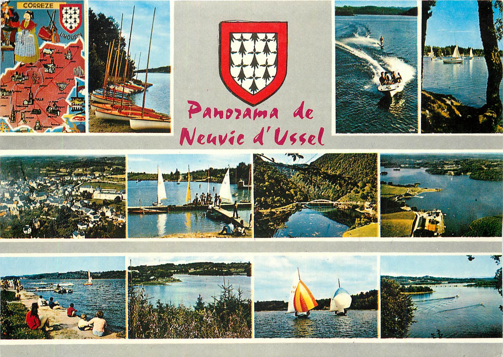 CPM La Correze Touristique Panorama de Neuvic d'Ussel