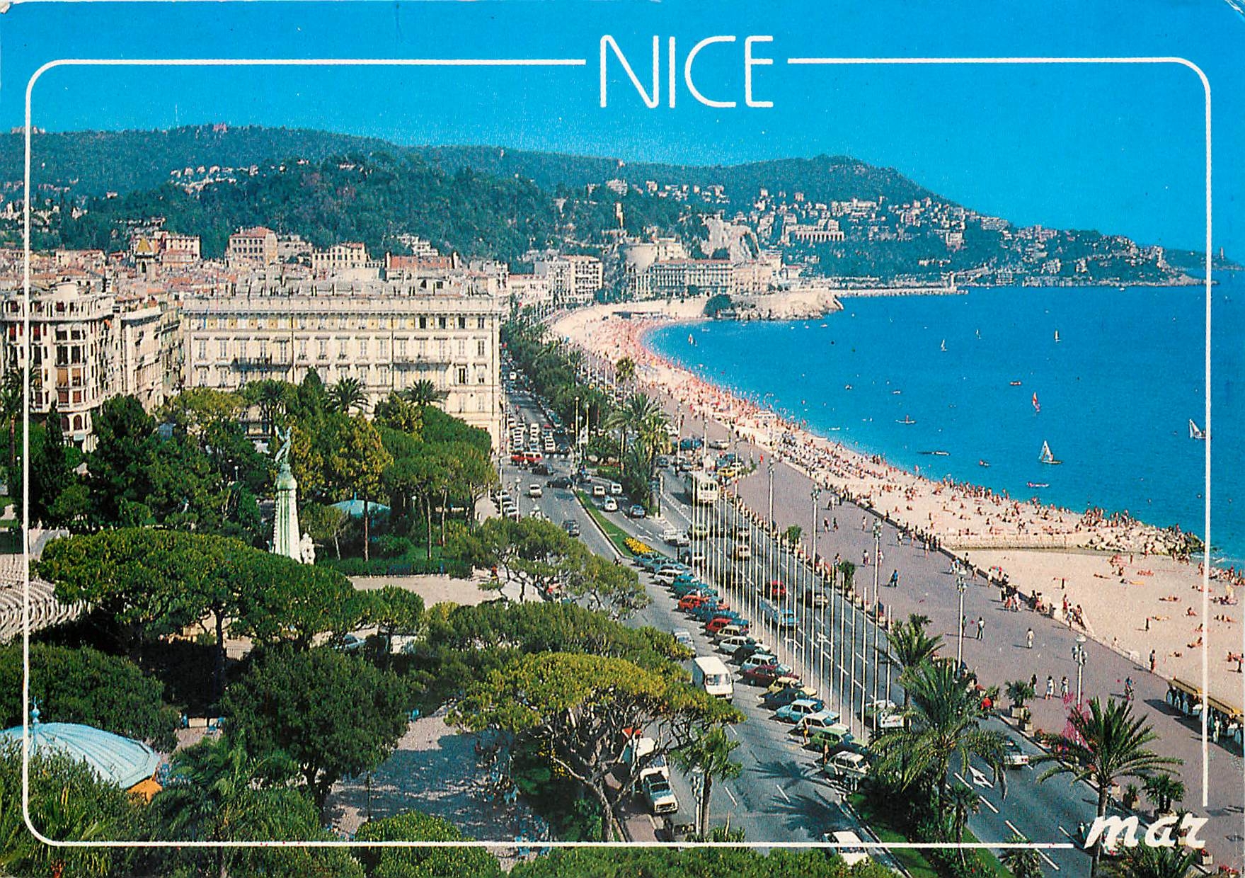 CPM Nice (A M) Le jardin 1er et le Quais des Etats Unis