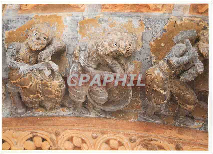 CPM Cathedrale Sainte Marie d'Oloron Detail du Portail (XIIe s) Les tonneliers