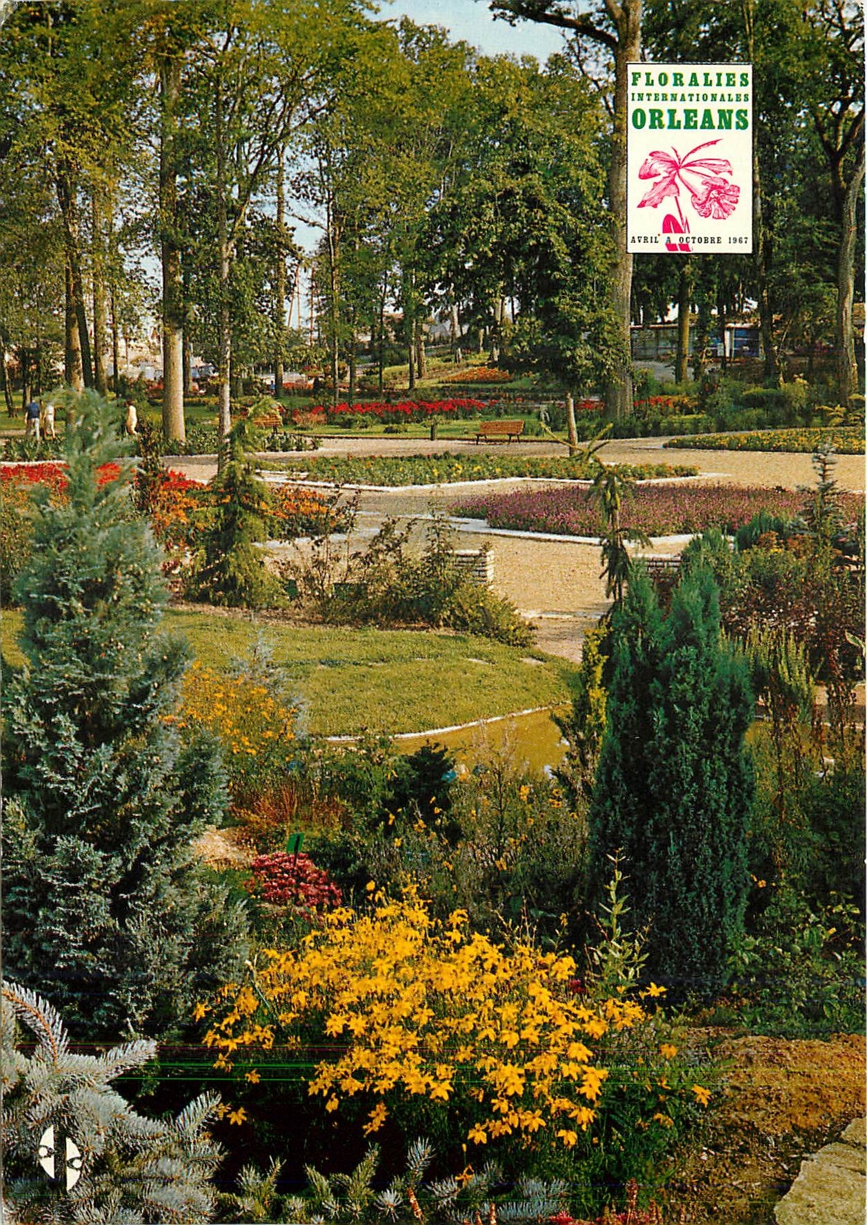 CPM Parc Floral Orleans la Source avril a octobre 1967