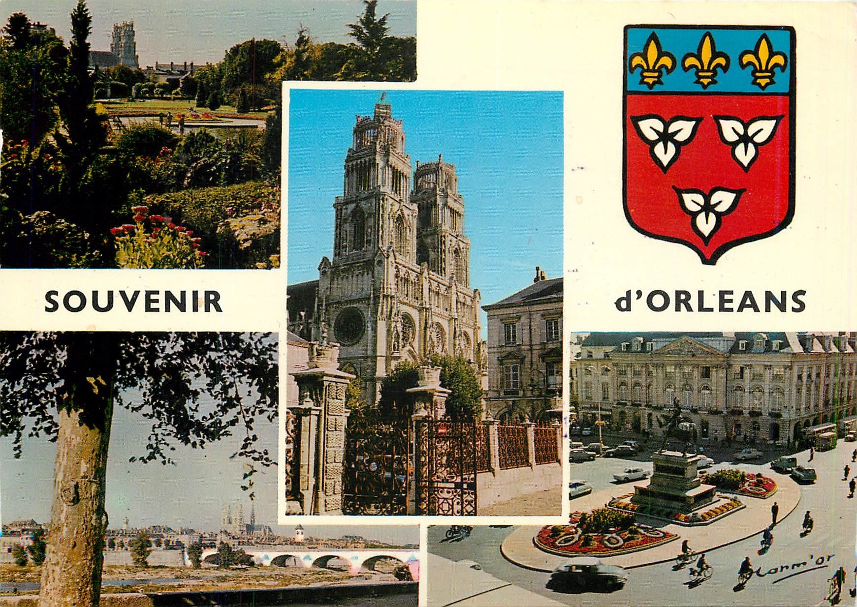 CPM Orleans (Loiret) La Cathedrale Sainte Croix la Loire et la Cathedrale