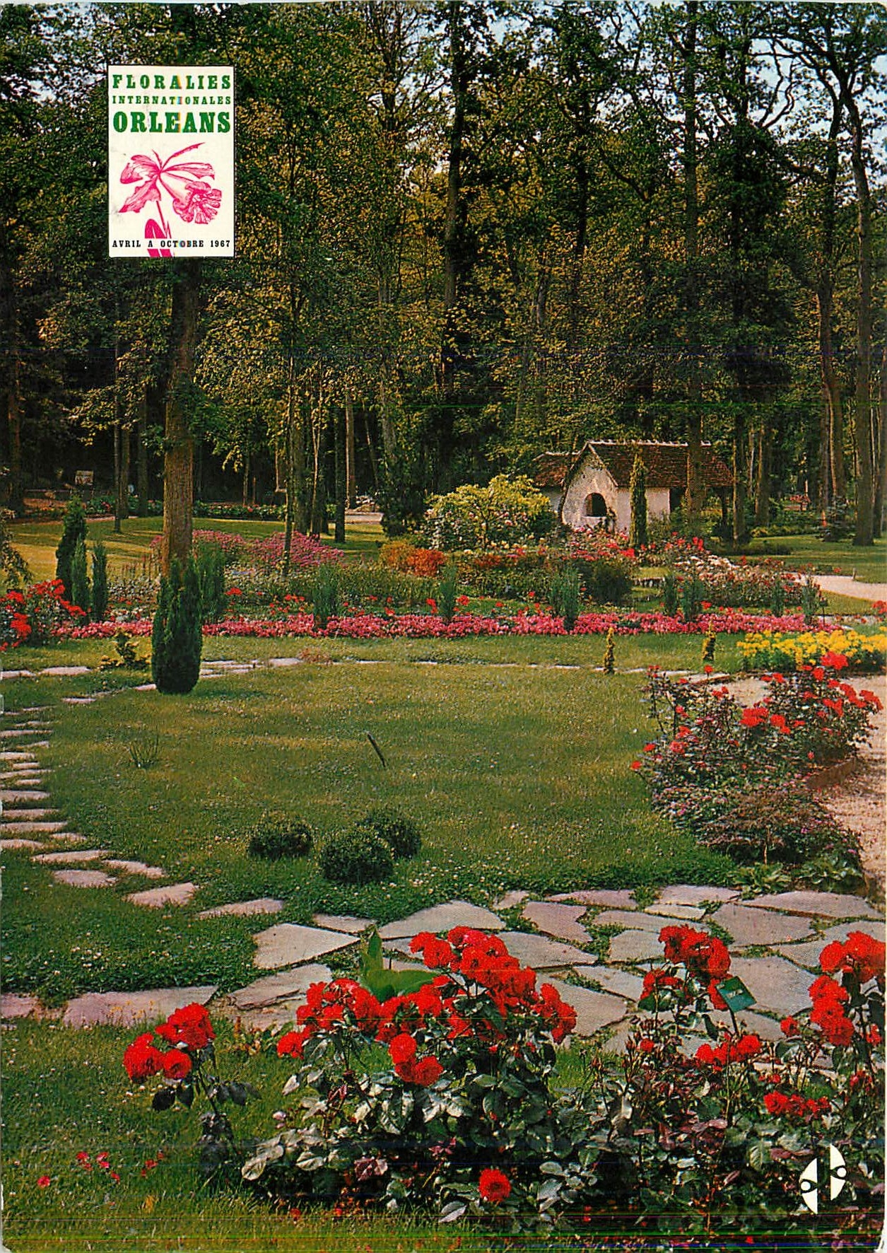 CPM Parc Floral Orleans la Source avril a octobre 1967