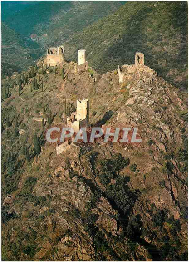 CPM Lastours (Aude) Les quatre chateaux de Cabaret tour Regine Fleur Espine Quertinheux